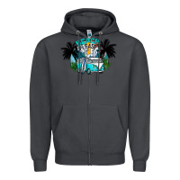 Smoke beach please Zipper Hoodie - CowhideDigitalArt