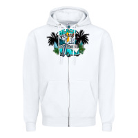 White beach please Zipper Hoodie - CowhideDigitalArt