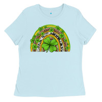 Baby Blue western st patricks rainbow Ladies Tee - Jasminsmagicworld