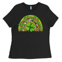 Black western st patricks rainbow Ladies Tee - Jasminsmagicworld