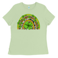Matcha western st patricks rainbow Ladies Tee - Jasminsmagicworld
