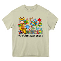 Mossy it s ok to be different giraffe Heavy Core Tee - LillyAllenDesigns