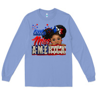 Colony Blue little miss america black girl peekaboo Long Sleeve Tee - CowGirlArtShop