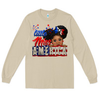 Mushroom little miss america black girl peekaboo Long Sleeve Tee - CowGirlArtShop