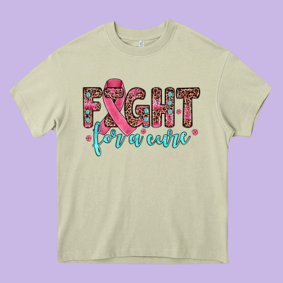 Fight For A Cure Heavy Core Tee Designed By Jahusdesignshop