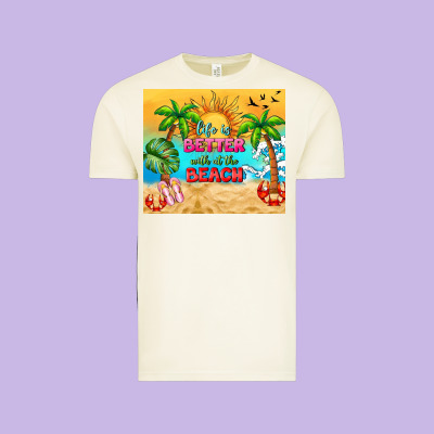 Life Is Better With At The Beach Vintage Tee Designed By Tumblerdesignbyshophia