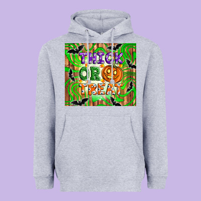 Thick Or Treat Tumbler Heavyweight Hoodie Designed By Artiststas