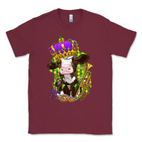 Burgundy Mardi Gras cow Classic Tee - NancyCooperArtShop