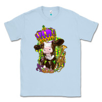 Dusty Blue Mardi Gras cow Classic Tee - NancyCooperArtShop