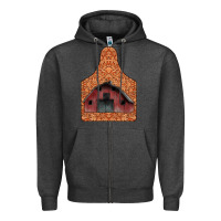 Charcoal Heather Barn Earning Zipper Hoodie - CowhideDigitalArt