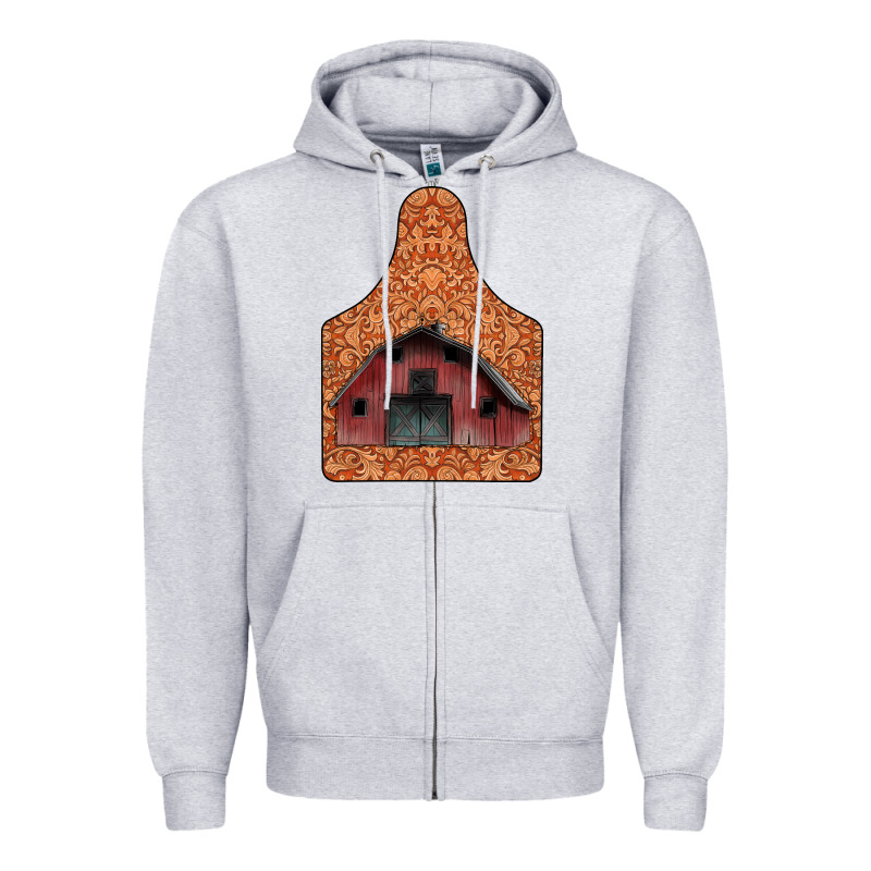 Barn Earning Zipper Hoodie by CowhideDigitalArt | Teevron