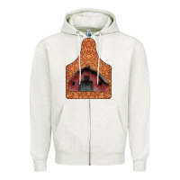 Oatmeal Heather Barn Earning Zipper Hoodie - CowhideDigitalArt