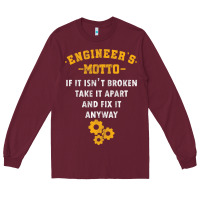 Burgundy engineer engineering mechanical profession electrical gift Long Sleeve Tee - minhPixels