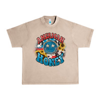 French Oak American honey smiley Urban Heavy Tee - HowdyJamesFarm