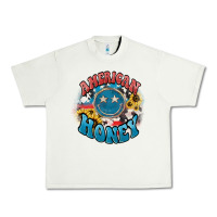 Pistachio American honey smiley Urban Heavy Tee - HowdyJamesFarm