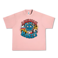 Salmon American honey smiley Urban Heavy Tee - HowdyJamesFarm