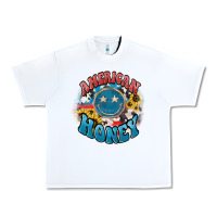 White American honey smiley Urban Heavy Tee - HowdyJamesFarm