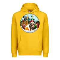 Lemon Christmas Pig With Chicken Premium Hoodie - FaDigitalArtStudio