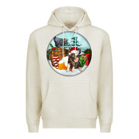 Oatmeal Heather Christmas Pig With Chicken Premium Hoodie - FaDigitalArtStudio
