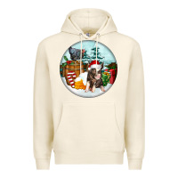 Tofu Christmas Pig With Chicken Premium Hoodie - FaDigitalArtStudio