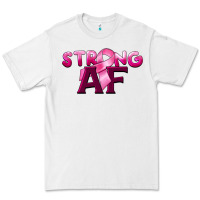 White strong af breast cancer Premium Tee - BarkalooDesign