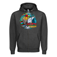 Charcoal Heather beach please Zipper Hoodie - CowhideDigitalArt
