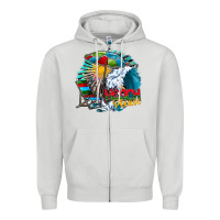 Dove Grey beach please Zipper Hoodie - CowhideDigitalArt