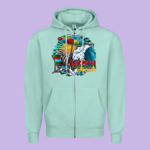 Beach Please Zipper Hoodie Designed By Cowhidedigitalart