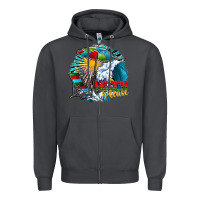 Smoke beach please Zipper Hoodie - CowhideDigitalArt