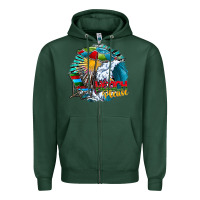 Sports Green beach please Zipper Hoodie - CowhideDigitalArt