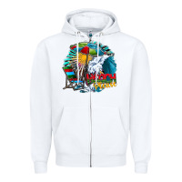 White beach please Zipper Hoodie - CowhideDigitalArt