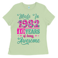 Matcha made in 1982, 40 years of being awesome Ladies Tee - Jasminsmagicworld