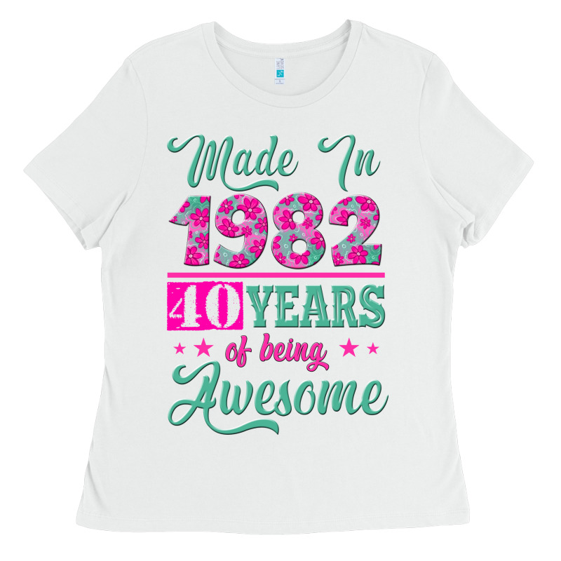 Made In 1982, 40 Years Of Being Awesome Ladies Tee by Jasminsmagicworld | Teevron
