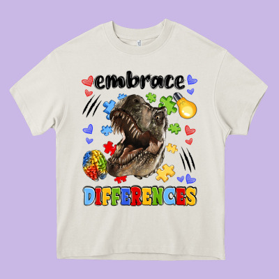 Embrace Differences Heavy Core Tee Designed By Lillyallendesigns