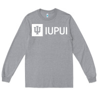 Heather Grey IUPUI, Indiana University Long Sleeve Tee - minhPixels