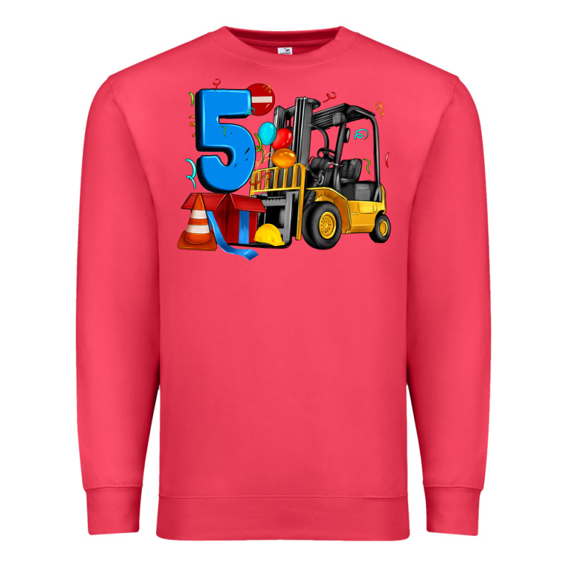 Forklift Birthday Five Premium Sweatshirt by Artiststas | Teevron