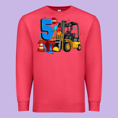Forklift Birthday Five Premium Sweatshirt Designed By Artiststas