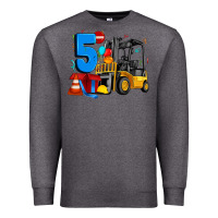 Charcoal Heather forklift birthday five Premium Sweatshirt - Artiststas