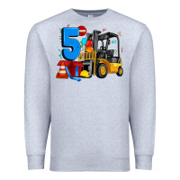 Heather Grey forklift birthday five Premium Sweatshirt - Artiststas