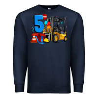 Navy forklift birthday five Premium Sweatshirt - Artiststas