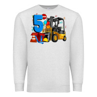 Oatmeal Heather forklift birthday five Premium Sweatshirt - Artiststas