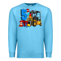 Ocean Blue forklift birthday five Premium Sweatshirt - Artiststas
