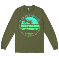 Army Green Bvi Tortola British Caribbean Island Souvenir Long Sleeve Tee - minhPixels