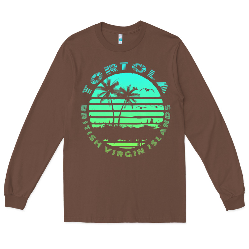 Bvi Tortola British Caribbean Island Souvenir Long Sleeve Tee by minhPixels | Teevron