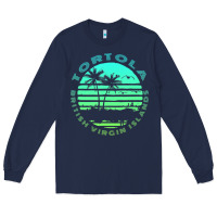 Navy Bvi Tortola British Caribbean Island Souvenir Long Sleeve Tee - minhPixels