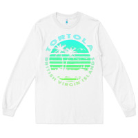 White Bvi Tortola British Caribbean Island Souvenir Long Sleeve Tee - minhPixels