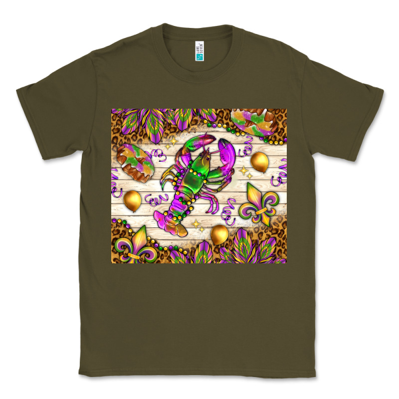 Mardi Gras With Crab Classic Tee by NancyCooperArtShop | Teevron