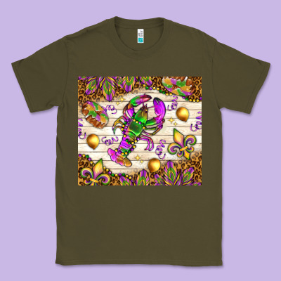 Mardi Gras With Crab Classic Tee Designed By Nancycooperartshop