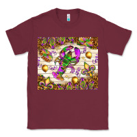 Burgundy Mardi Gras with crab Classic Tee - NancyCooperArtShop
