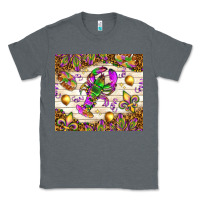 Charcoal Heather Mardi Gras with crab Classic Tee - NancyCooperArtShop